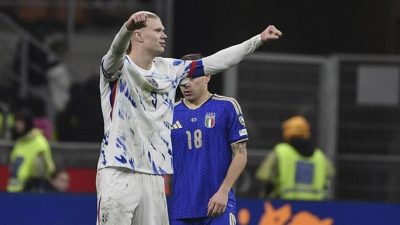 Italia Runtuh 1-4 dari Norwegia, Haaland Borong Dua Gol di San Siro