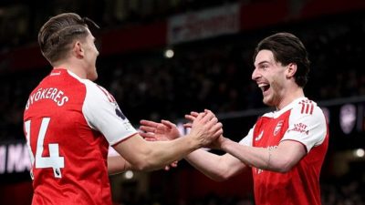 Gol Bunuh Diri Rutter Bawa Arsenal Menang 2-1 atas Brighton