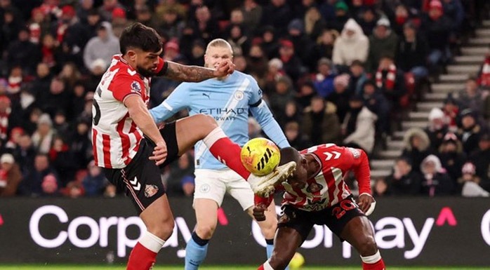 Hasil Sunderland vs Man City